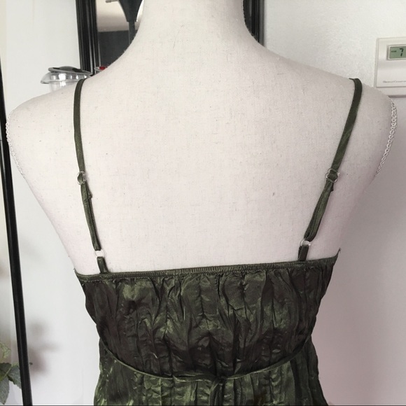 Y2K Fang Green Sleeveless Tunic Top Size Small - Picture 5 of 7